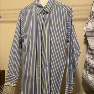 Southern Tide Blue and White Striped Men's Shirt